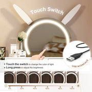 Dressing Table with LED Light Mirror Vanity Desk Makeup Table 5 Drawers Cabinet