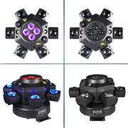 200W RGBW 6 Arms Rotate Laser Light DJ Stage Effect Party Club Gobo Disco Lights