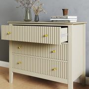 3 Drawer Chest of Drawers and Pair of Bedside Tables - Hales Taupe Range