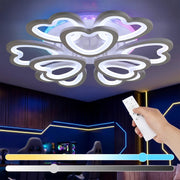 Modern LED Ceiling Light RGB Heart Design Chandelier Lamp with Remote Control UK