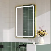 60x80cm Wall Bathroom Mirror with Illuminated LED Lights Touch Contorl Demister
