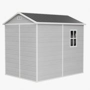 Grey Wood Grain Plastic Garden Shed 6x8 6x6 5x3 Outdoor Tool Bike Storage House