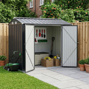 10 x 7ft Metal Garden Shed Apex Roof Outdoor Storage Sheds Tool House Lockable