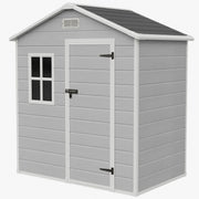 Grey Wood Grain Plastic Garden Shed 6x8 6x6 5x3 Outdoor Tool Bike Storage House