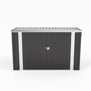 Outdoor Garden Storage Shed Bike Metal Pent Tool Shed House Bin Park 2-4 Bicycle