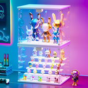 LED Glass Door Display Case RGB Music Sync 5-Tier Adjustable Figure Showcase