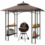 2.5x1.5M BBQ Tent Canopy Patio Awning Gazebo Party Sun Shelter 4Side Shelves