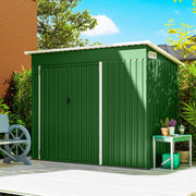 Outdoor Storage Shed, 7.5 x 4.3ft Metal Garden Shed, Green, Refurbished