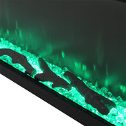 70'' Electric Fireplace 12 LED Color Media Freestand/Inset Fire 3 Side Panoramic