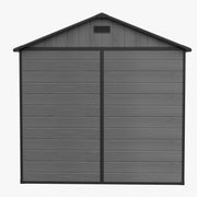 8x4FT Garden Shed Plastic Tool Bike Storage House with Lockable Doors & Floor UK