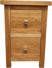 Oak 2 Drawer Bedside – Oakcroft Rustic Cabinet nightstand bedroom furniture new