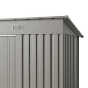 4x 8 FT Galvanised Metal Garden Storage Shed Glitter Effect with Free Foundation