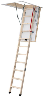 Loft Ladder Insulated Timber 2.96m Kit Folding Attic Access Hatch 3 Section