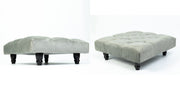 Large Square Footstool Coffee Table Upholstery Fabric Footstools Matching Button