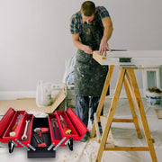 Metal Cantilever Toolbox Heavy Duty 5 Tray Toolbox Storage Tool Box 43x22x21cm