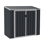 Anthracite Metal Garden Shed Outdoor Tools Storage Sheds Small House Bin Sheds