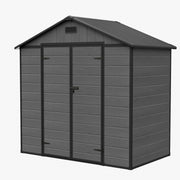 8x4FT Garden Shed Plastic Tool Bike Storage House with Lockable Doors & Floor UK