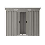 4x 8 FT Galvanised Metal Garden Storage Shed Glitter Effect with Free Foundation
