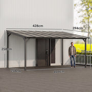 Pergola Kit Gazebo with UPF 50+ and Waterproof Polycarbonate Roof