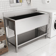 Commercial Sink Kitchen Stainless Steel Single Bowl Catering Hand Wash & Shelf