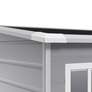 5 x 4ft Large Plastic Shed Outdoor Garden Tools Storage House with Door & Window