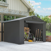 8 x 4 ft Garden Storage Shed with Roll-up Zipper Door Grey Refurbished