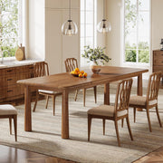 63-Inch Solid Wood Dining Table Farmhouse Rectangle Kitchen Table for 4-6 People