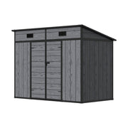 8x4ft Outdoor Large Shed Plastic Garden Tools Bike Storage Shed House SlopedRoof