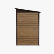 8 x 4FT Metal Garden Storage Shed with 2 Door Wood Grain Effect Bike Tool House