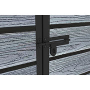 5X3FT Plastic Garden Shed Pent with Floor Window Lockable Door Wood Grain Grey