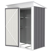 Steel Garden Shed, Small Lean-to Shed for Bike, 5x3 ft Refurbished