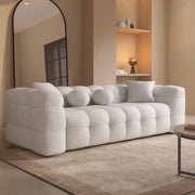 Cream Boucle 3 Seater Cloud Sofa - Alessia ALS001