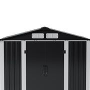 6x4ft 5x3ft 3x2ft Garden Storage Bike Tool Shed Sloped Roof Outdoor Garbage Bin