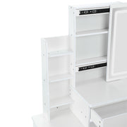 Dressing Table With Drawers Mirror Stool Set Makeup Desk Vanity Table Bedroom