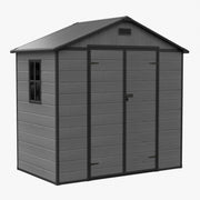 8x4FT Garden Shed Plastic Tool Bike Storage House with Lockable Doors & Floor UK