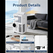 12000-12999 BTU Portable Air Conditioner w/ Heat Wi-Fi App Remote RRP £989