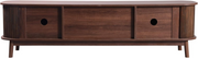 TV Stand Cabinet !SALE! Rattan 2 Doors 2 Drawers Storage Unit Walnut Brown