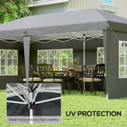 3 x 6m Heavy Duty Gazebo Marquee Party Tent with Storage Bag Grey