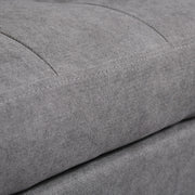Compact 2 Seater Sofa with Hidden Storage and Rubberwood Legs Grey