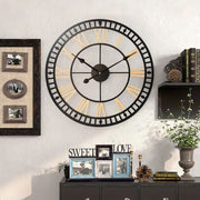 80CM Large Roman Numerals Giant Open Face Metal Outdoor Garden Wall Clock UK