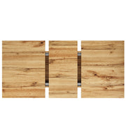 Extendable Dining Table Kitchen Table with MDF Top, Metal Legs 120-160x75x75.5cm