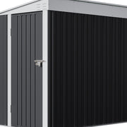 4ft x 6ft Lean to Garden Shed Metal Steel Outdoor Storage Shed Small Tool House