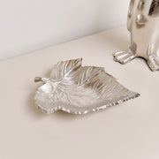 Shiny Silver Leaf Trinket Tray Dish bowl Autumn home decor sweet