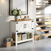 White Sideboard Cabinet Modern Farmhouse Storage Cabinet for Kitchen Dining Room