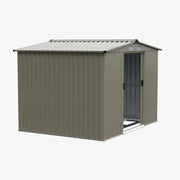 Garden Shed Apex Roof 8X6FT Metal With Free Foundation Base Tools Storage House