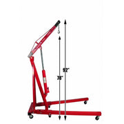 Jack Wheeled Folding Hoist/Shop Crane Steel 2 Ton Hydraulic Engine Stand Lift
