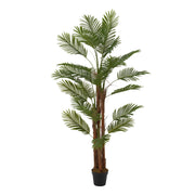 6ft Large Artificial Palm Tree Potted Realistic Fake Green Plant Indoor Outdoor