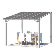 3 x 3m Wall Mounted Pergola Outdoor Aluminium Gazebo Patio Lean to Awning Deck