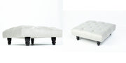 Large Square Footstool Coffee Table Upholstery Fabric Footstools Matching Button