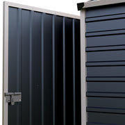 Garden Shed Metal Apex Roof Outdoor Storage House With Ventilation & Padlock